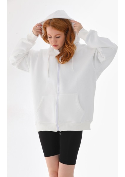 Anna Fermuarlı Oversize Sweatshirt