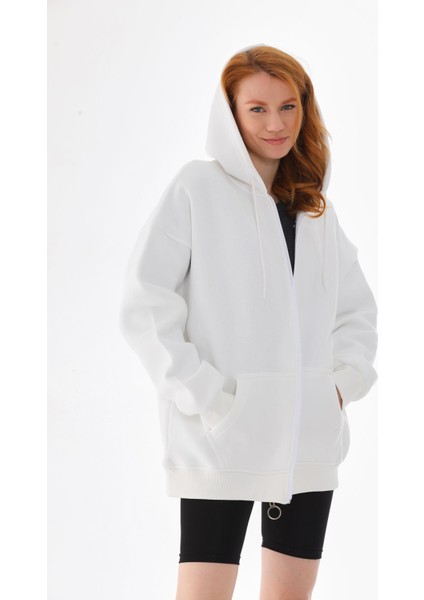Anna Fermuarlı Oversize Sweatshirt