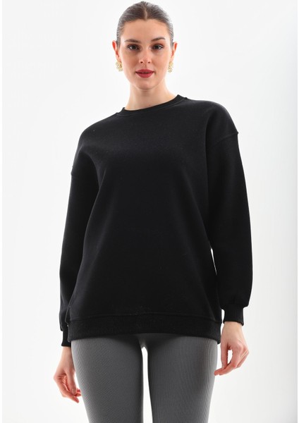 Anna Bisiklet Yaka Oversize Sweatshirt