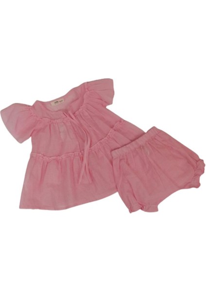 Kız Çocuk Ikili Takım Bebe Model Pötikareli Pembe 6-36 Ay 12-18 Ay Pembe