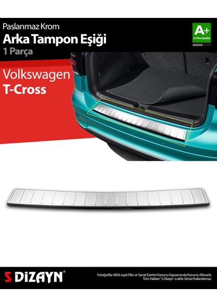 Vw T-Cross Krom Arka Tampon Eşiği 2019-2023 fiyatları