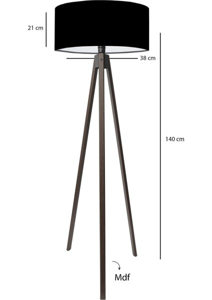Homing Koyu Venge Ayaklı Tripod Lambader