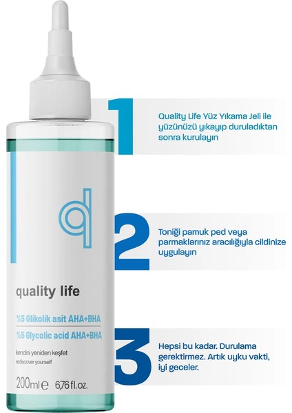 %5 Glikolik Asit Tonik 200 ml - Aha Bha Tonik - Canlandırıcı Hücre Yenileme indirimleri