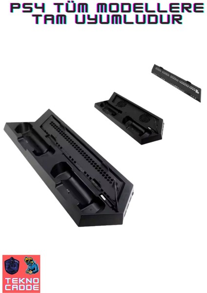TP4-023B Ps4 Fat/ps4 Slim/ps4 Pro Uyumlu Soğutucu Fan Joystick Şarj Dikey Stand