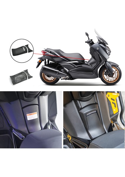 Xmax Techmax 250/300 2023-2024 Benzin Depo Üzeri Koruma Kapak Seti Siyah