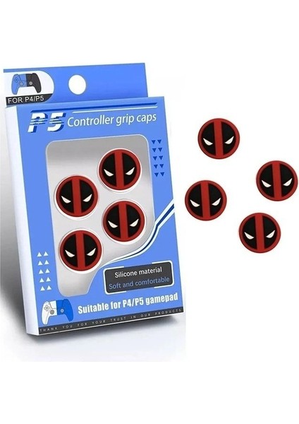 Xbox One/one X/one S/series X/series S/ps5/ps4 Deadpool Analog Koruyucu Silikon Pad