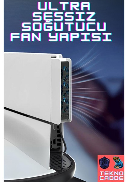 PG-P5S004 Ps5 Slim Disk/ps5 Slim Dijital Uyumlu Işıklı Smart Oto Soğutucu Fan fırsatları
