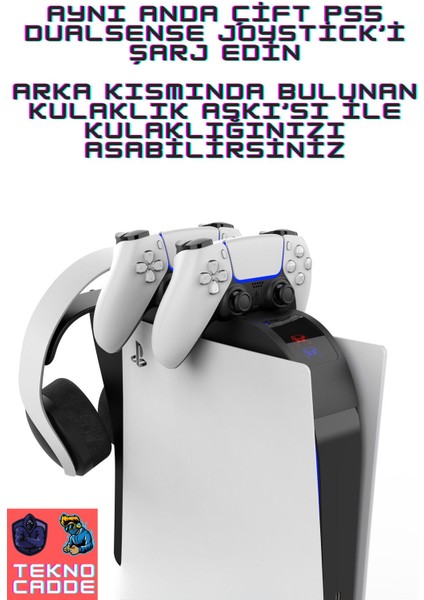 PG-P5015 2in1 Ps5 Disk/ps5 Dijital Uyumlu LED Ekranlı Joystick Şarj Soğutucu Fan fiyatları