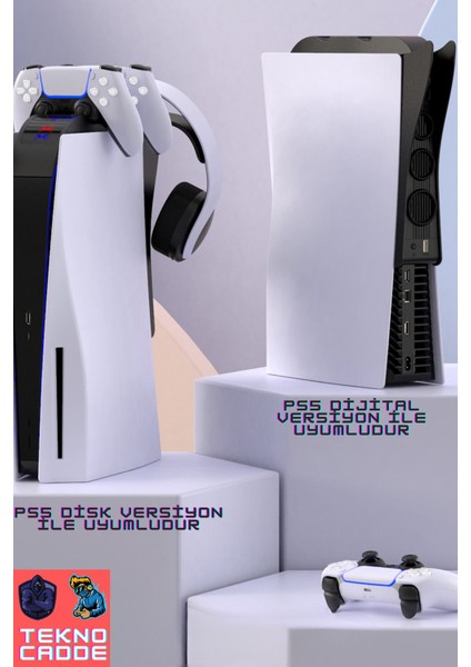 PG-P5015 2in1 Ps5 Disk/ps5 Dijital Uyumlu LED Ekranlı Joystick Şarj Soğutucu Fan modelleri