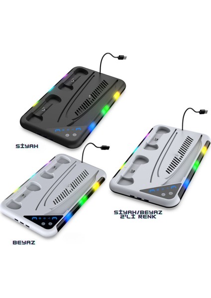 TP5-3557 Ps5 Disk Ps5 Dijital Ps5 Slim Disk Ps5 Slim Dijital Rgb Şarj Stand Soğutucu Fan indirimleri