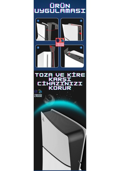 PG-P5S012 Ps5 Slim Disk/ps5 Slim Dijital 8in1 Toz Geçirmez Pvc Soket Koruyucu Kit Pad fırsatları