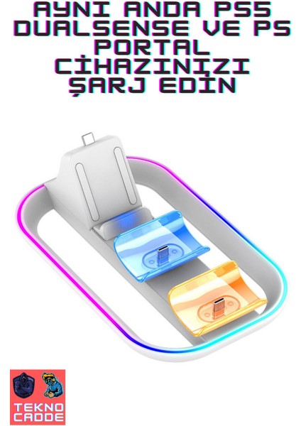 3in1 Ps Portal/ps5 Dualsense Rgb Şarj Istasyonu Dock fiyatları
