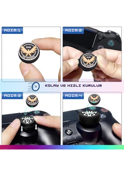 Ps4/ps5/ps3/xbox Series X/series S/ones/switch Pro Division Analog Koruyucu Silikon Pad