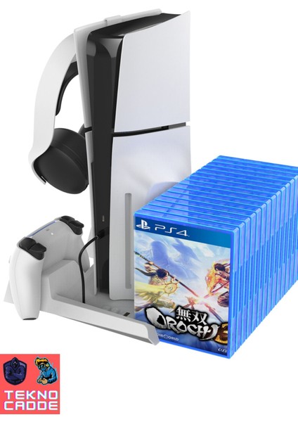PG-P5S023 Rgb Ps5 Disk Dijital/ps5 Slim Disk Dijital Disk Hazneli Stand Soğutucu Fan
