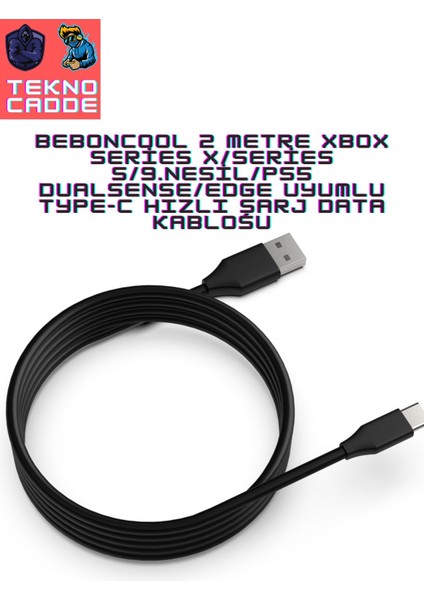 Ps5 Dualsense/edge/switch Oled/series X/series S Uyumlu 2m Hızlı Type-C Şarj Data Kablosu