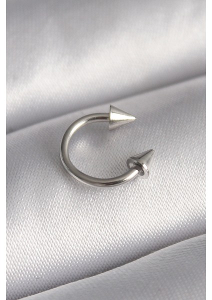 316L Çelik Gümüş Renk Halka Çivi Model Kadın Piercing - TJ-PR1367