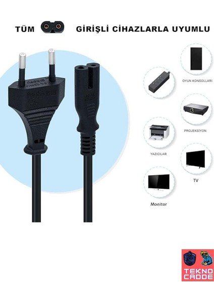 Ps2/ps3/ps4/ps5/ps5 Slim Uyumlu Güç Kablosu
