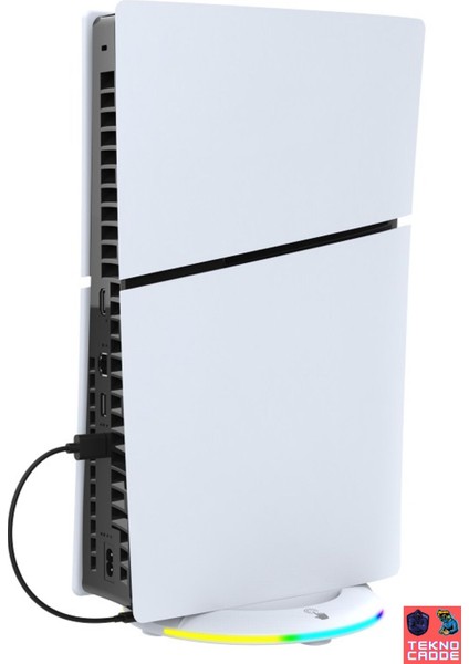 PG-P5S025S Ps5 Slim Disk/ps5 Slim Dijital Versiyon Uyumlu Gamer Rgb Işıklı Dikey Stand