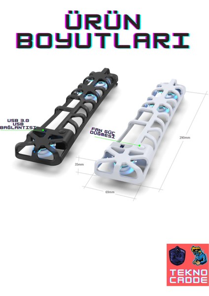 TP5-3538 Ps5 Slim Disk/ps5 Slim Dijital Versiyon Uyumlu Işıklı Arka Soğutucu Fan fırsatları