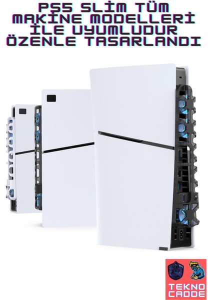 TP5-3538 Ps5 Slim Disk/ps5 Slim Dijital Versiyon Uyumlu Işıklı Arka Soğutucu Fan indirimleri
