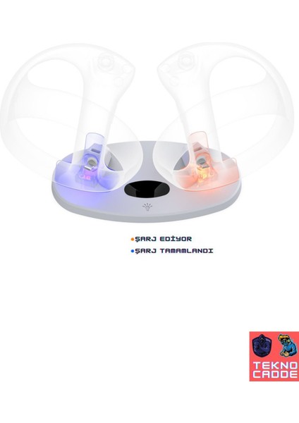 TP5-3505 LED Işıklı Playstation Vr2 Ps Vr2 Gamepad Joystick Manyetik Şarj Standı
