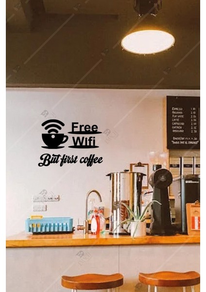 Cafe Free Wifi Temalı Duvar Dekoru