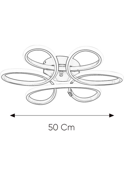 Modern Füme 6'lı LED Plafonyer, 50x50 cm, alüminyum, şık aydınlatma seçeneği modelleri