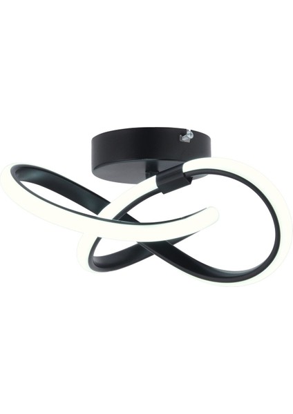 Modern Siyah 3 Renkli LED Plafonyer, 25x30 cm, Alüminyum, 3 Başlıklı Tavana Takım fırsatları