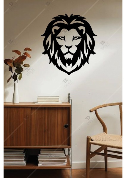 Aslan Figürlü Ahşap Duvar Dekoru