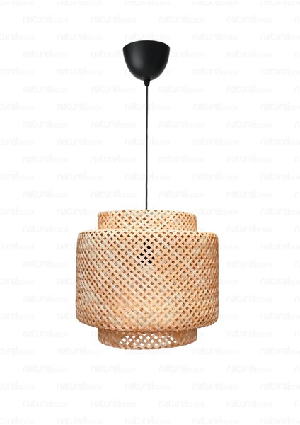 Tekno Trust Sinnerlig Bambu Avize 40CM- Iskandinav, Modern, Bohem, Rattan Avize, Aydınlatma