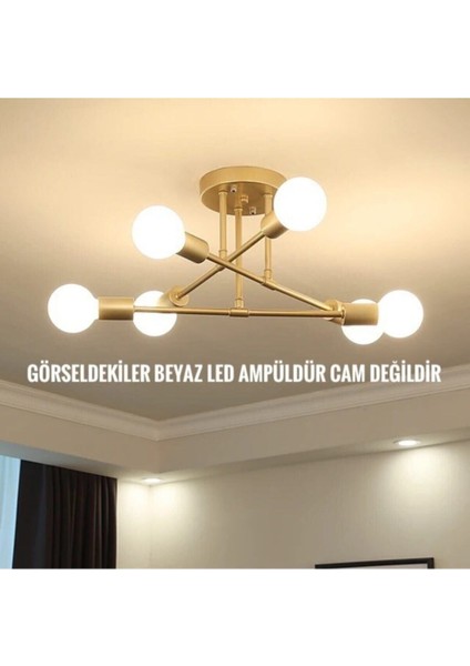 Tekno Trust Akrobat Çapraz Model Plafonyer Tavana Monte Ahtapot Altılı Avize