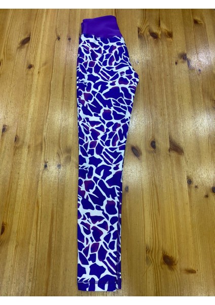 Mor Granit Desenli Spor Tayt indirimleri