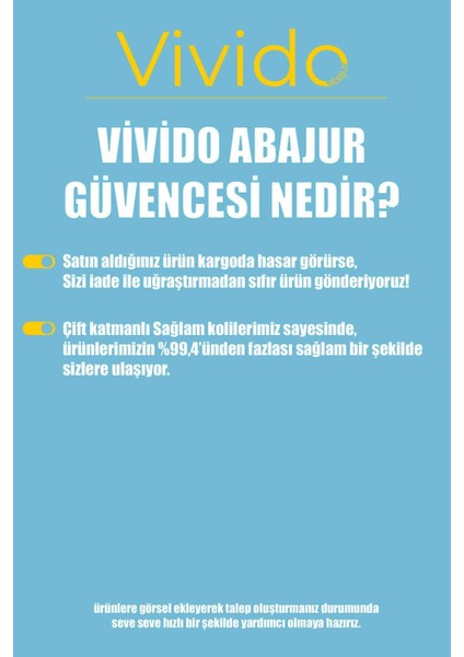 Beyaz 2 Katlı Kumaş Avize, 30x17 cm, Plastik Materyal, 1 Ampüllü
