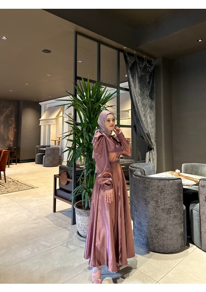 Gül Kurusu Bella Tesettür Abiye modelleri