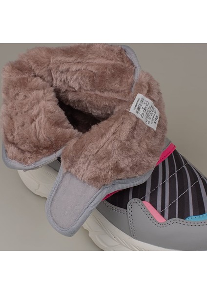 Gri Karoo Unisex Çocuk Yünlü Ultra Hafif Kar Botu