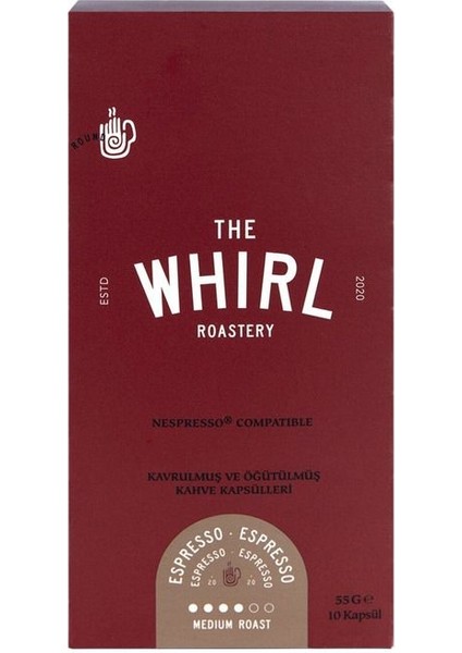 The Whirl Espresso Medıum Kapsül Kahve 10'lu 55 gr