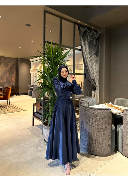 Lacivert Bella Tesettür Abiye fiyatları