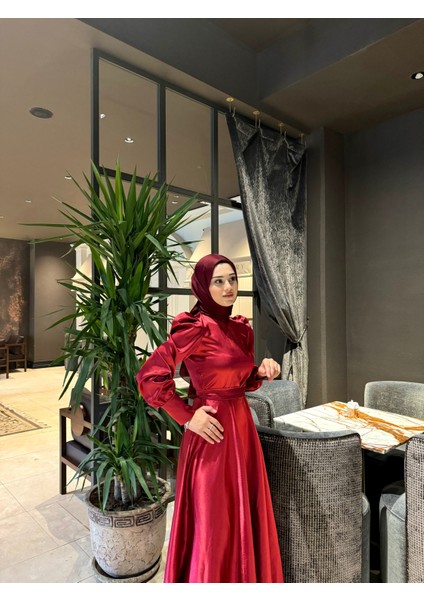 Bordo Bella Tesettür Abiye fırsatları