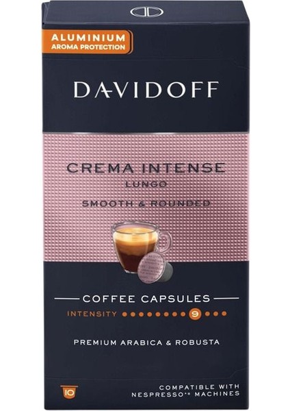 Davıdoff Crema Intense Lungo Kapsül Kahve 10'lu 55 gr