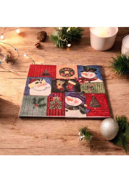 20'Li Yılbaşı Noel Kağıt Peçete 32 X 32 Cm
