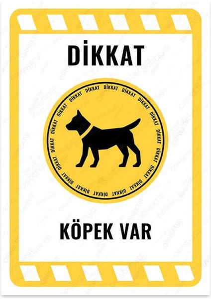 Ul2883-A4 - Dikkat Köpek Var Uyarı Levhası (21,6 x 30,3 cm)