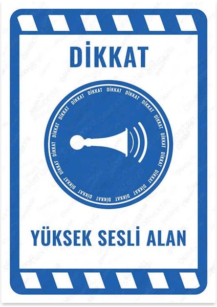 Ul2520-A4 - Yüksek Sesli Alan Uyarı Levhası (21,6 x 30,3 cm)
