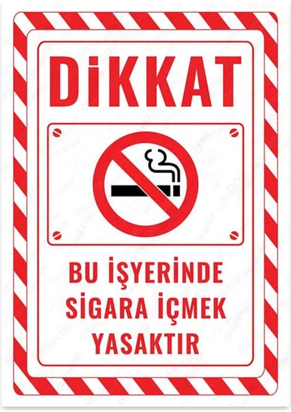 UL3298-A4 - Bu Işyerinde Sigara Içmek Yasaktır Uyarı Levhası (21,6 x 30,3 cm)