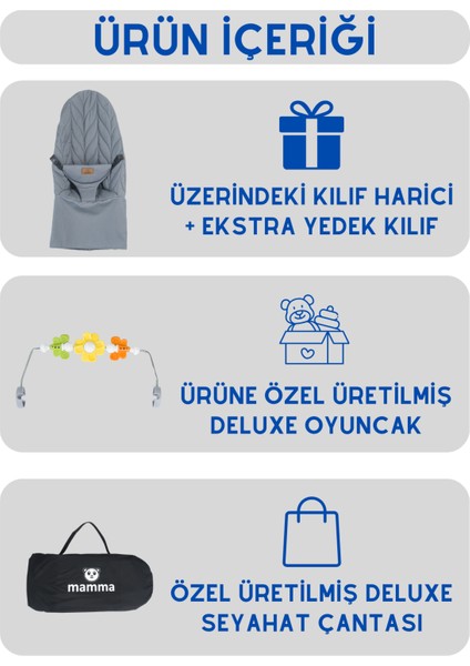 Deluxe Cotton Oyuncaklı Ana Kucağı + Ekstra Kılıf ve Seyahat Çantası