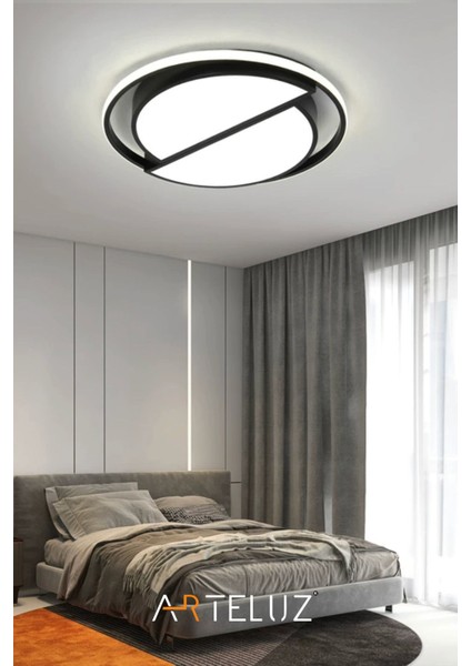 Tekno Trust Kesik Yuvarlak Model Modern Plafonyer Avize (50 Cm)