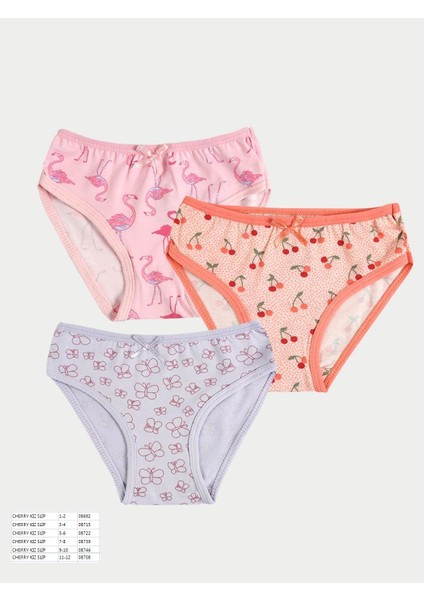 Kız Çocuk 3'lü Slip Seti - 3-6 Yaşlılar Için