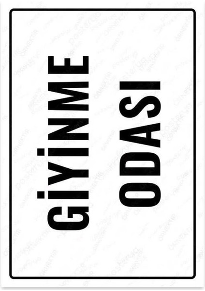 UL2293-A4 - Giyinme Odası Uyarı Levhası (21,6 × 30,3 cm)