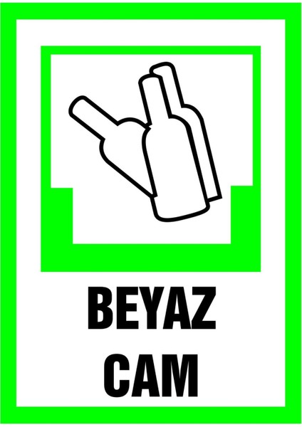 Beyaz Cam Kendinden Pvc Levha 17,5 x 25 cm