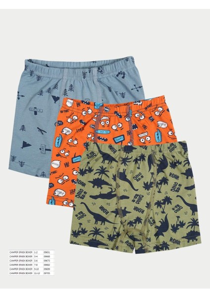 Erkek Çocuk Boxer 1-6 Yaş | Camper Desenli Iç Çamaşırı