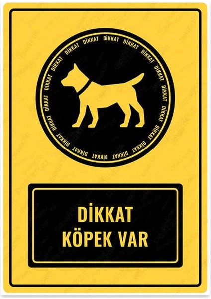UL1805 - Dikkat Köpek Var Uyarı Levhası